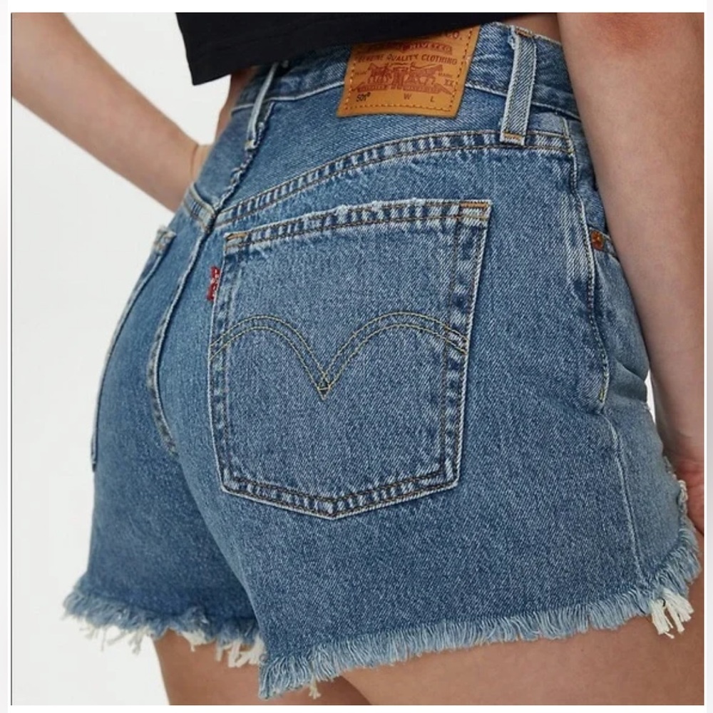 Levi's Premium 501 Denim Cut-Off Jean Shorts 100%Cotton Button Fly Size 26